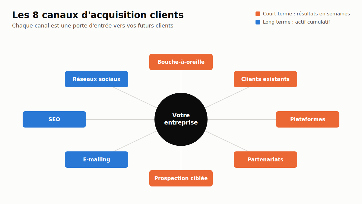 Quels canaux d'acquisition choisir pour faire décoller votre entreprise ?