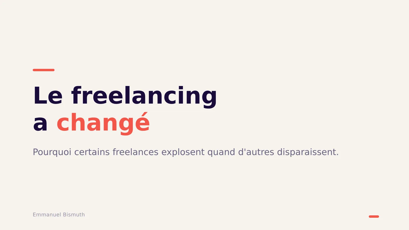 Le freelancing a changé : 10 constats sur le marché en 2026
